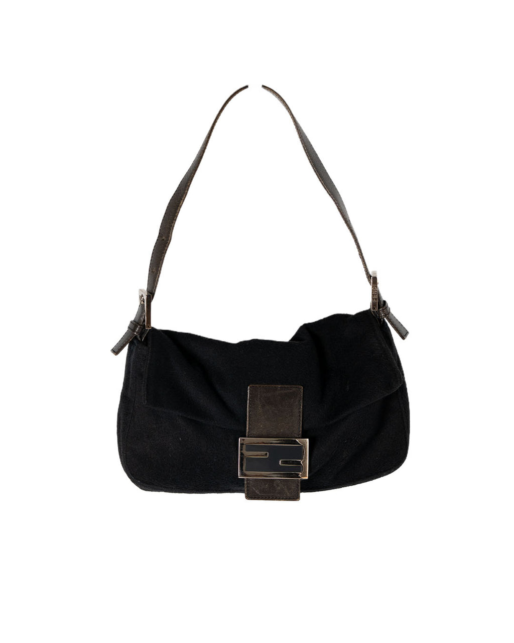 FENDI Wool  Baguette Black
