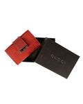 Gucci Canvas Microguccissima 6 Key Holder Red